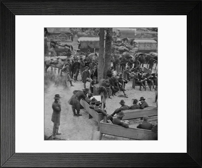 Framed Print : US Civil War. Overland Campaign, May 4 to June 24, 1864. Gen. Ulysses Grant holds a council of war on June 2, 1864, before the Battle of Cold Harbor