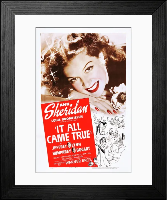 Framed Print : IT ALL CAME TRUE, Ann Sheridan, 1940