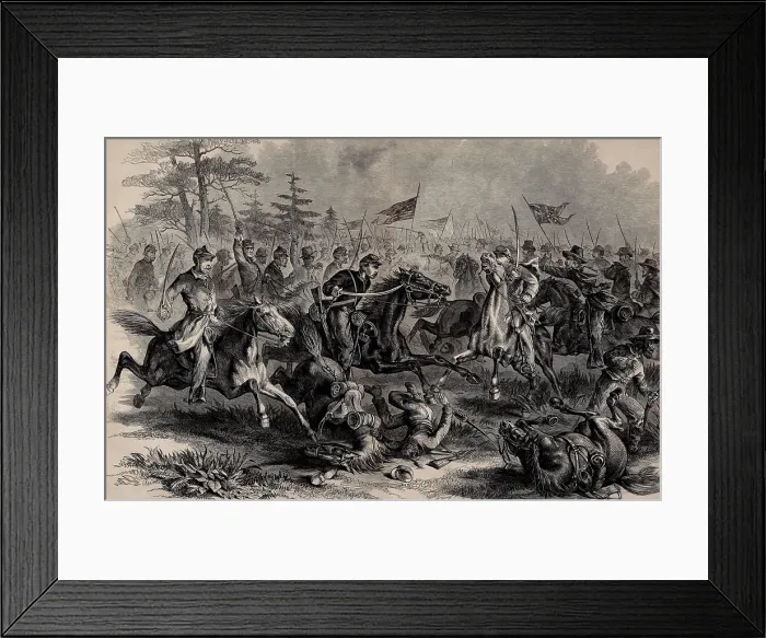 Framed Print : US Civil War. The Battle of Yellow Tavern, Virginia, May 11, 1864