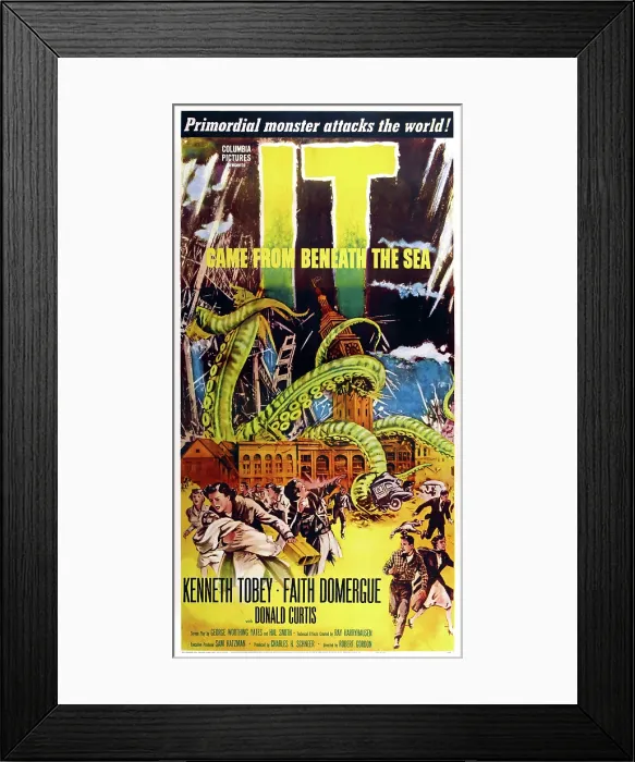Framed Print : IT CAME FROM BENEATH THE SEA, poster art, 1955