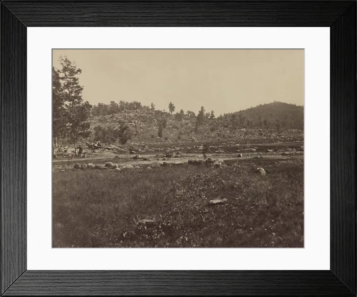 Framed Print : US Civil War. Battle of Gettysburg, July 1-3, 1863. Little Round Top and Round Top, were the anchor points of the left Union line