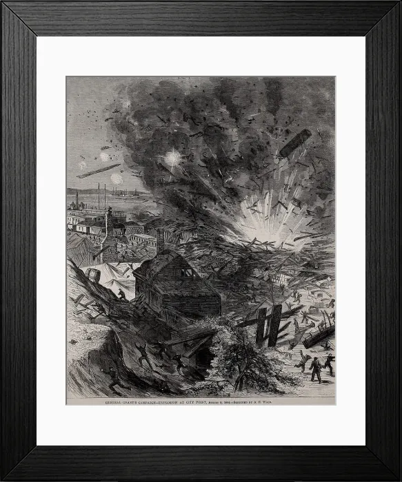 Framed Print : US Civil War. Petersburg Campaign, June 9, 1864 to March 25, 1865