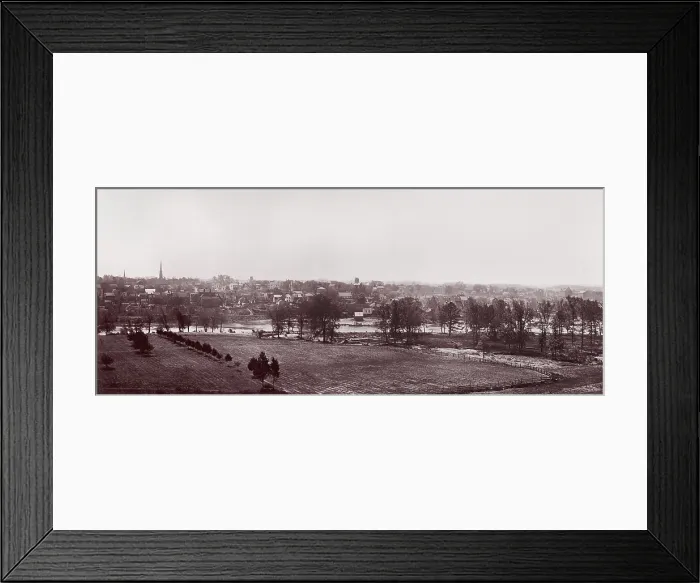 Framed Print : US Civil War. Petersburg Campaign, June 9, 1864 to March 25, 1865. Panoramic photo of of the city of Petersburg, Virginia, in 1864