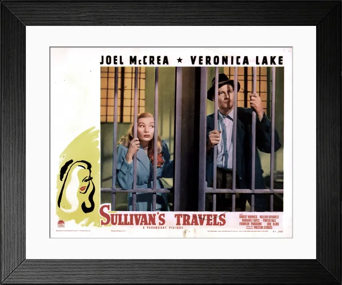 Framed Print : SULLIVAN'S TRAVELS, from left, Veronica Lake, Joel McCrea, 1941 Framed Print : SULLIVAN'S TRAVELS, from left, Veronica Lake, Joel McCrea, 1941