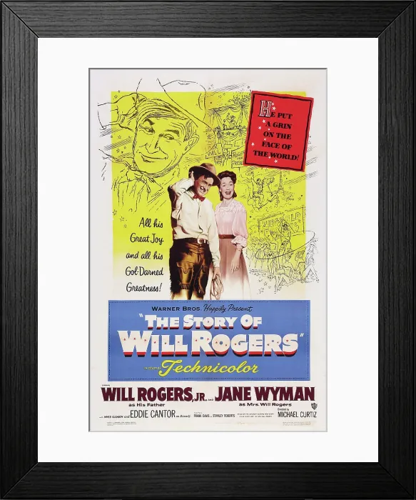 Framed Print : THE STORY OF WILL ROGERS, from left: Will Rogers Jr. Jane Wyman, 1952