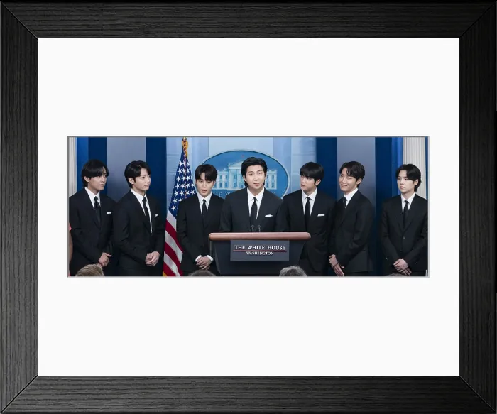 Framed Print : BTS, the K-pop (Korean Pop) singing group, also known as the Bangtan Boys. Formed in 2010, they became internationally famous after their 2013 debut Framed Print : BTS, the K-pop (Korean Pop) singing group, also known as the Bangtan Boys. Formed in 2010, they became internationally famous after their 2013 debut