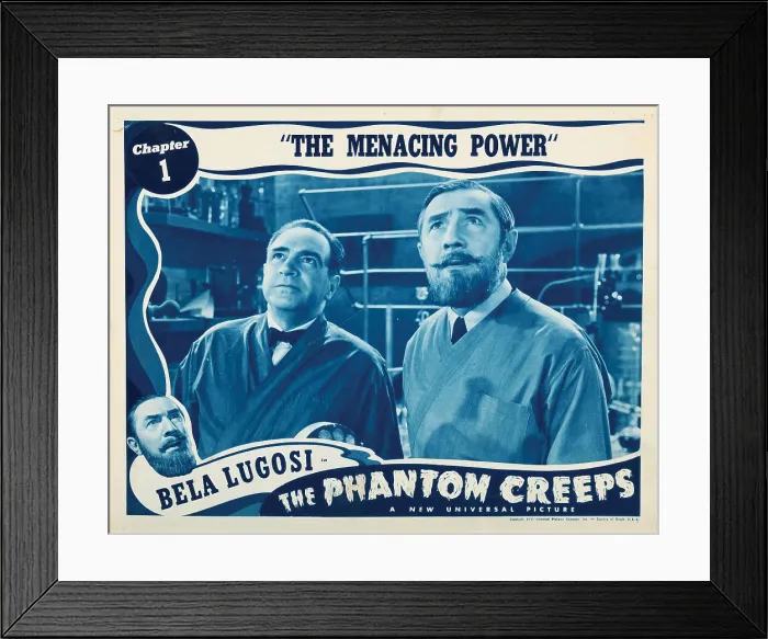 Framed Print : THE PHANTOM CREEPS, Chapter 1: The Menacing Power, center: Jack C. Smith, Bela Lugosi, lobbycard, 1939
