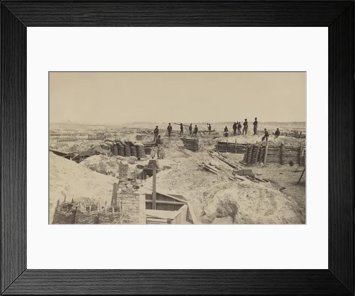 Framed Print : US Civil War, Petersburg Campaign, June 9, 1864 to March 25, 1865. Fort Mahone, named after Gen. William Mahone, was located 600 yards northwest of Union Fort Sedgwick Framed Print : US Civil War, Petersburg Campaign, June 9, 1864 to March 25, 1865. Fort Mahone, named after Gen. William Mahone, was located 600 yards northwest of Union Fort Sedgwick