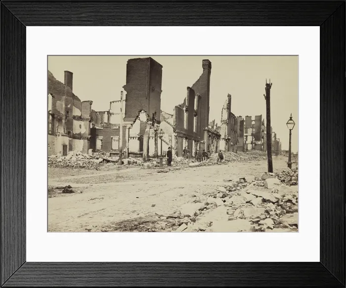 Framed Print : US Civil War. The Fall of the Richmond, Virginia, the Confederate capital city, April 2, 1865 Framed Print : US Civil War. The Fall of the Richmond, Virginia, the Confederate capital city, April 2, 1865