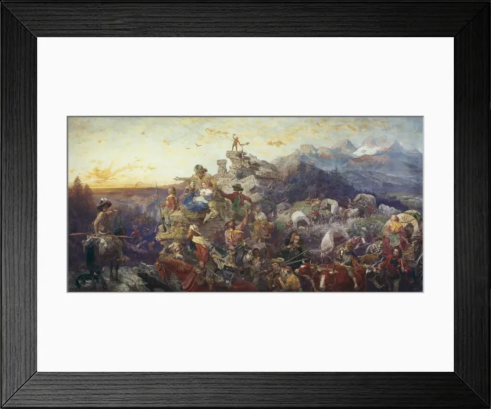 Framed Print : WESTWARD THE COURSE OF EMPIRE TAKES ITS WAY, 1862 by Emanuel Leutze