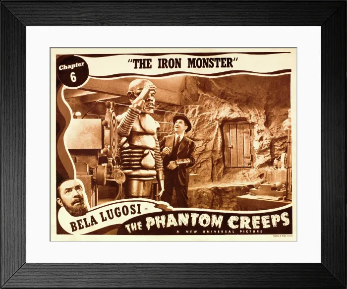 Framed Print : THE PHANTOM CREEPS, Chapter 6: The Iron Master, Bela Lugosi, lobbycard, 1939 Framed Print : THE PHANTOM CREEPS, Chapter 6: The Iron Master, Bela Lugosi, lobbycard, 1939