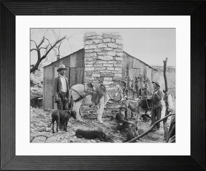 Framed Print : Two novelty chairs Seth Kinman made for presidents of the United States. The elk horn chair (right) was presented to Abraham Lincoln in 1864