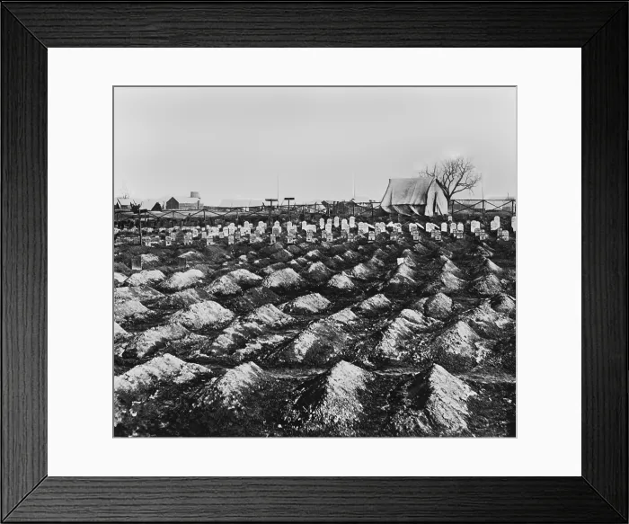 Framed Print : US Civil War. Petersburg Campaign, June 9, 1864 to March 25, 1865. Soldiers Graves near General Hospital, City Point, Virginia