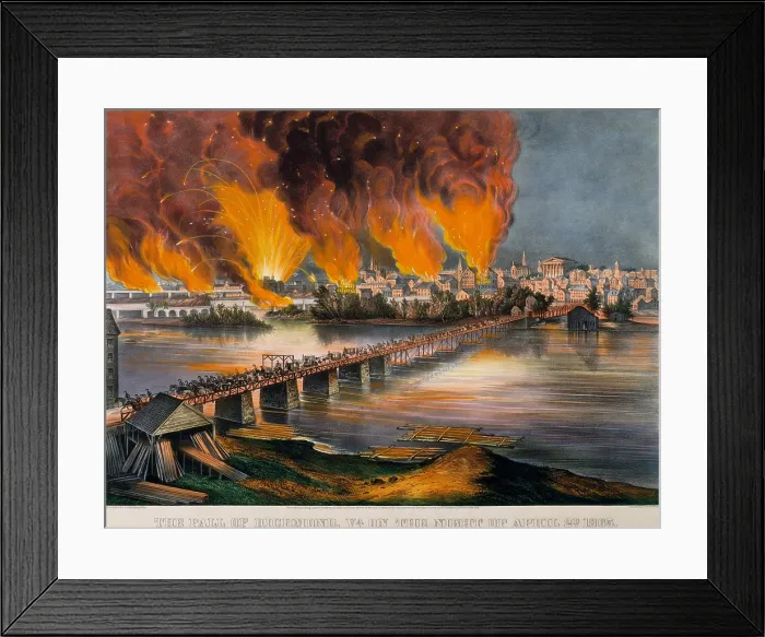 Framed Print : US Civil War. The Fall of the Richmond, Virginia, the Confederate capital city, April 2, 1865 Framed Print : US Civil War. The Fall of the Richmond, Virginia, the Confederate capital city, April 2, 1865