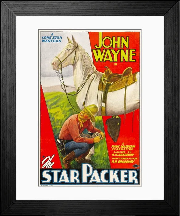Framed Print : THE STAR PACKER, John Wayne, 1934