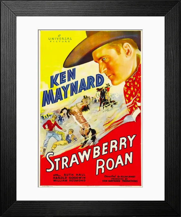 Framed Print : STRAWBERRY ROAN, right: Ken Maynard, 1933