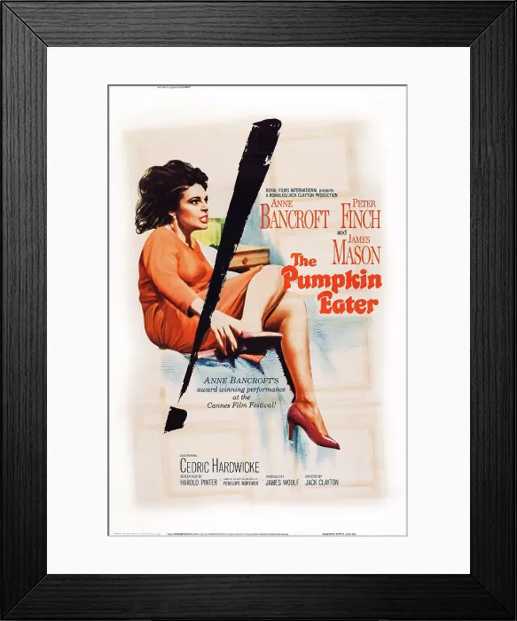 Framed Print : THE PUMPKIN EATER, US poster art, Anne Bancroft, 1964 Framed Print : THE PUMPKIN EATER, US poster art, Anne Bancroft, 1964