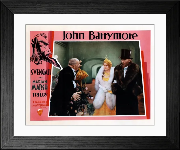 Framed Print : SVENGALI, from left, Luis Alberni, Marian Marsh, John Barrymore, 1931