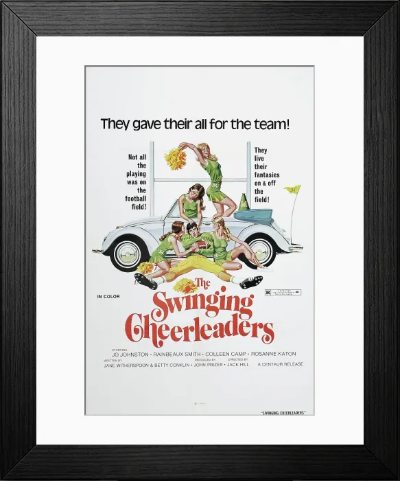 Framed Print : THE SWINGING CHEERLEADERS, US poster, 1974