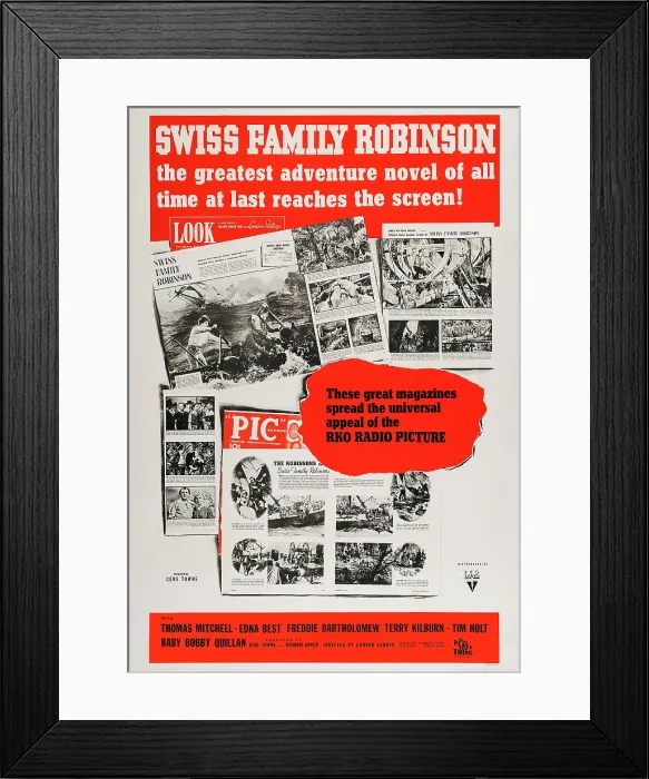 Framed Print : SWISS FAMILY ROBINSON, US poster art, 1940