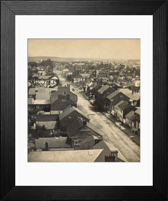 Framed Print : View of the ruins of Chambersburg, Pennsylvania, after its invasion by Confederate force commanded by Gen. John McCauslan Framed Print : View of the ruins of Chambersburg, Pennsylvania, after its invasion by Confederate force commanded by Gen. John McCauslan