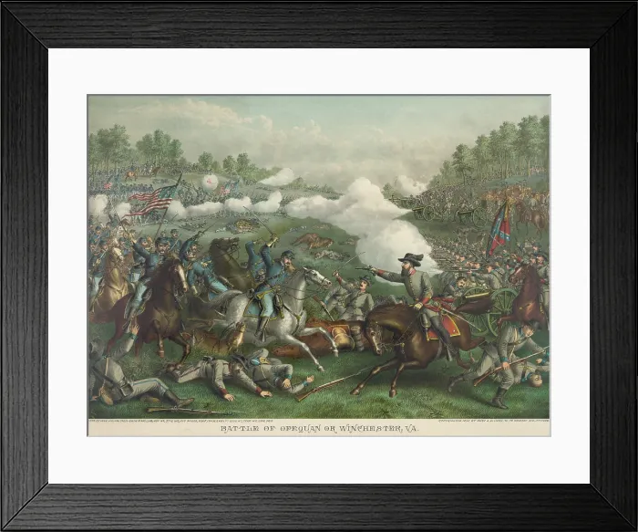 Framed Print : US Civil War. Shenandoah Valley Campaign of 1864. Battle of Opequon (aka)