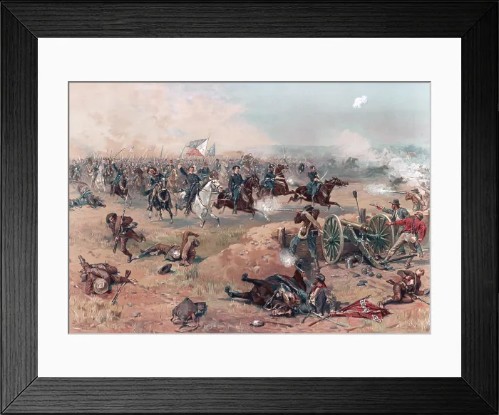 Framed Print : US Civil War. Shenandoah Valley Campaign of 1864. Union General Philip Sheridan's final charge at Battle of Opequon (aka 3rd Battle of Winchester), Sept. 19, 1864 Framed Print : US Civil War. Shenandoah Valley Campaign of 1864. Union General Philip Sheridan's final charge at Battle of Opequon (aka 3rd Battle of Winchester), Sept. 19, 1864