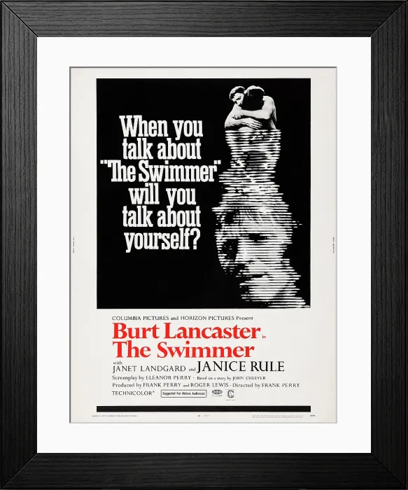 Framed Print : THE SWIMMER, US poster art, Burt Lancaster, 1968