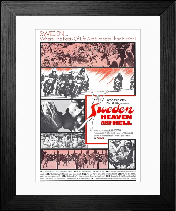 Framed Print : SWEDEN, HEAVEN AND HELL, (aka SVEZIA, INFERNO E PARADISO), 1968