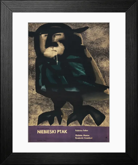 Framed Print : THE SWINDLE (aka NIEBIESKI PTAK, aka IL BIDONE), Polish poster, 1955 Framed Print : THE SWINDLE (aka NIEBIESKI PTAK, aka IL BIDONE), Polish poster, 1955