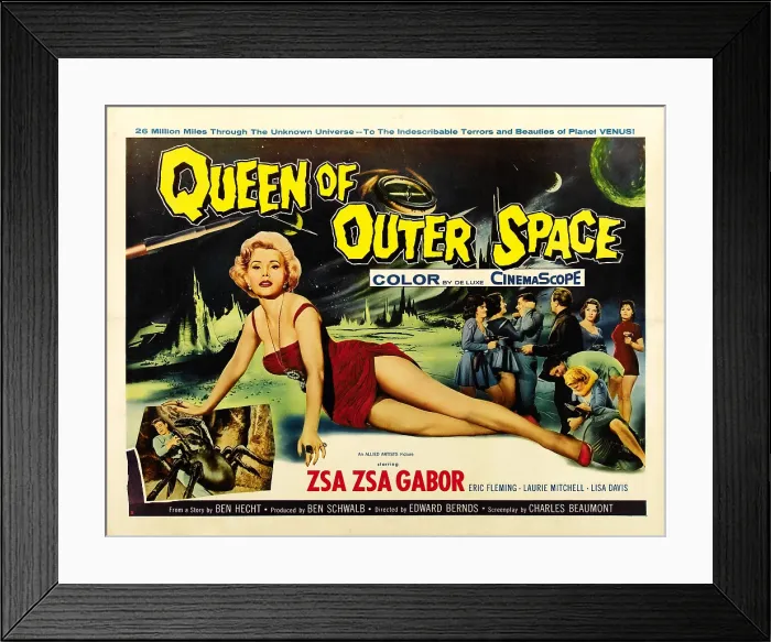 Framed Print : QUEEN OF OUTER SPACE, Zsa Zsa Gabor, 1958