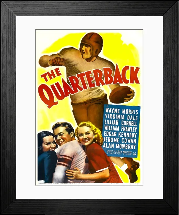 Framed Print : THE QUARTERBACK, bottom center: Wayne Morris, 1940