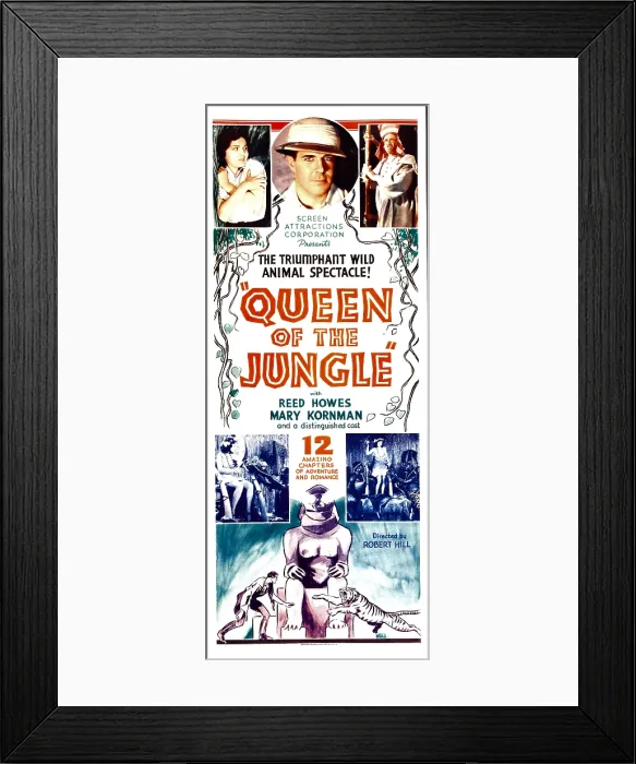 Framed Print : QUEEN OF THE JUNGLE, top left: Mary Kornman, top center: Reed Howes, 1935 Framed Print : QUEEN OF THE JUNGLE, top left: Mary Kornman, top center: Reed Howes, 1935