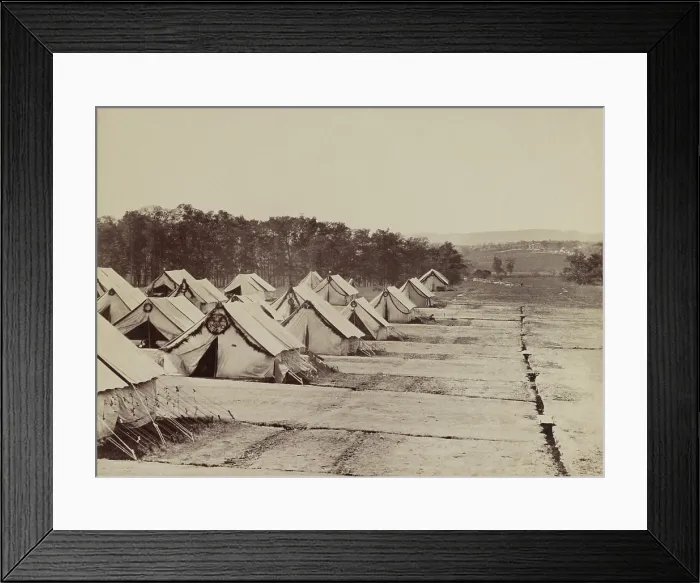 Framed Print : Tents of the General Hospital, at Camp Letterman, Gettysburg, in August 1863