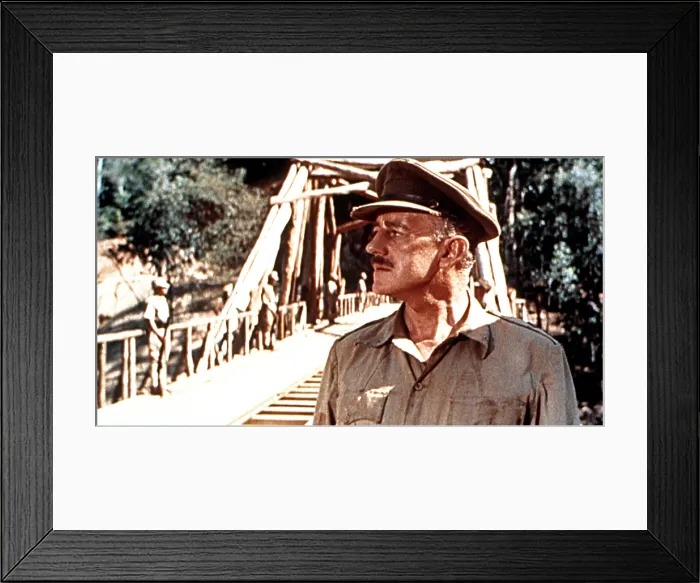 Framed Print : THE BRIDGE ON THE RIVER KWAI, Alec Guinness, 1957 Framed Print : THE BRIDGE ON THE RIVER KWAI, Alec Guinness, 1957