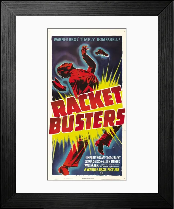 Framed Print : RACKET BUSTERS, poster art, 1938 Framed Print : RACKET BUSTERS, poster art, 1938