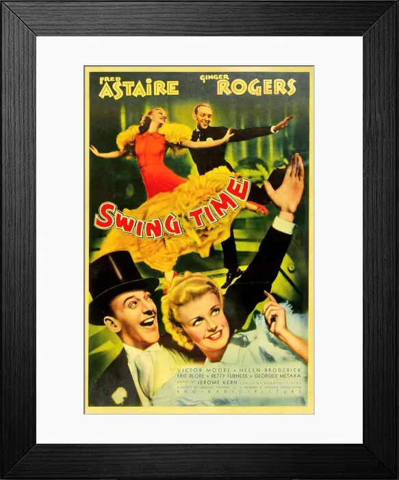 Framed Print : SWING TIME, top from left: Ginger Rogers, Fred Astaire, bottom from left: Fred Astaire, Ginger Rogers, 1936