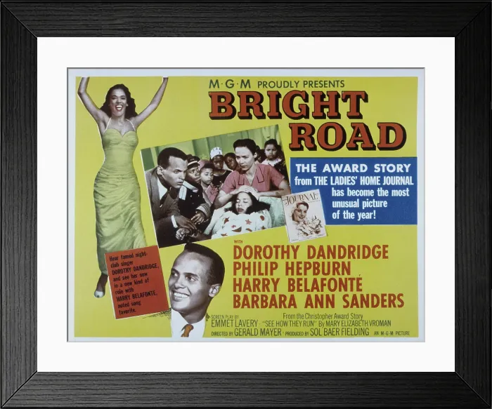 Framed Print : BRIGHT ROAD, Dorothy Dandridge, Harry Belafonte, 1953