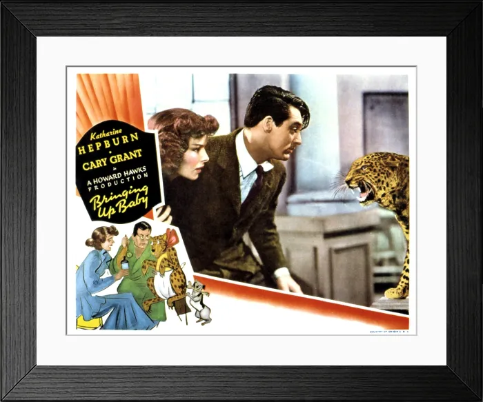 Framed Print : BRINGING UP BABY, Katharine Hepburn, Cary Grant, 1938