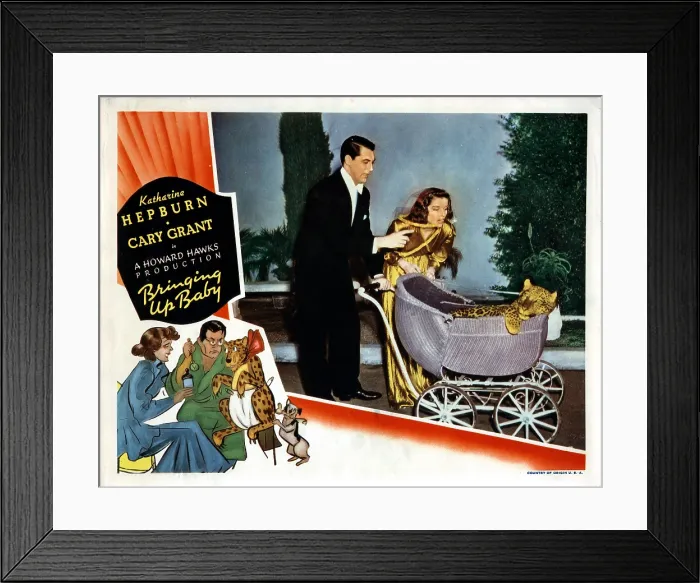 Framed Print : BRINGING UP BABY, from left, Cary Grant, Katharine Hepburn, 1938