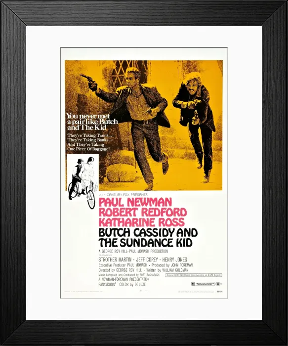 Framed Print : BUTCH CASSIDY AND THE SUNDANCE KID, Paul Newman, Robert Redford, 1969. TM and Copyright 20th Century Fox Film Corp. All rights reserved. Courtesy: Everett Collection