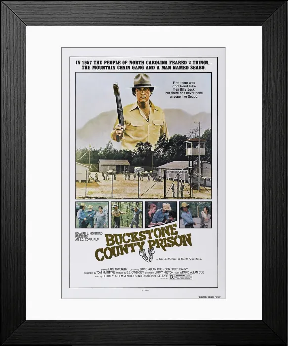 Framed Print : BUCKSTONE COUNTY PRISON, (aka SEABO), Earl Owensby (top), 1978, Earl Owensby Studio / courtesy Everett Collection