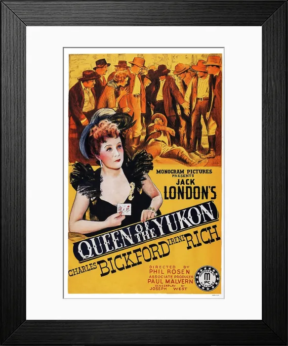 Framed Print : QUEEN OF THE YUKON, poster art, Irene Rich, 1940 Framed Print : QUEEN OF THE YUKON, poster art, Irene Rich, 1940