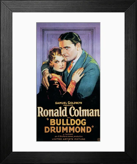 Framed Print : BULLDOG DRUMMOND, Joan Bennett, Ronald Colman, 1929