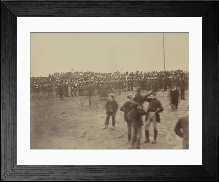 Framed Print : Lincoln's Gettysburg Address, Nov. 19, 1863. Crowd gathered for the dedication of the Soldiers National Cemetery in Gettysburg