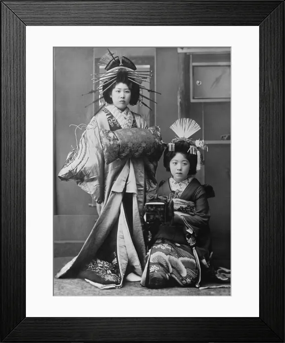 Framed Print : Japanese Geishas, c. 1910 Framed Print : Japanese Geishas, c. 1910