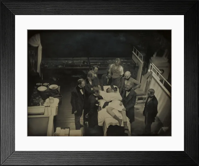 Framed Print : Operation using ether for anesthesia, a Boston's Massachusetts General Hospital, 1847. Dr