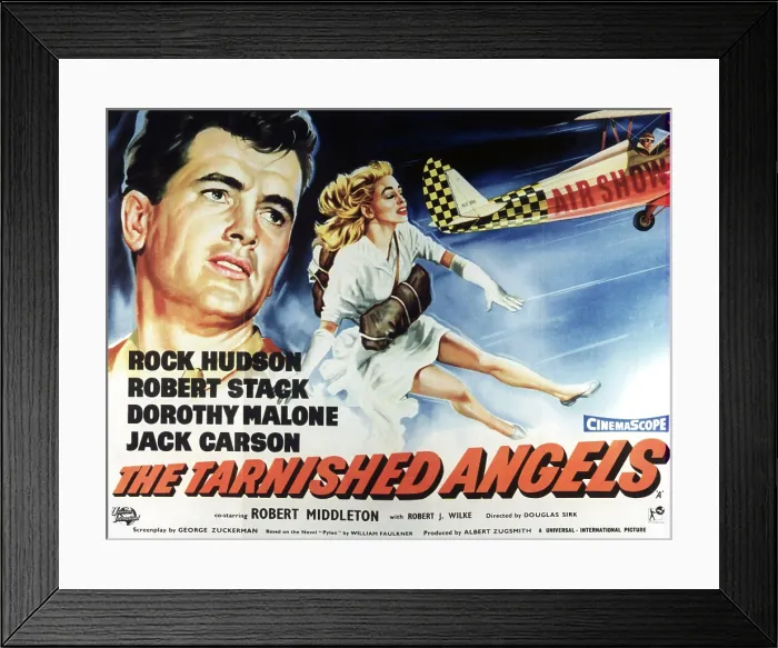 Framed Print : THE TARNISHED ANGELS, from left: Rock Hudson, Dorothy Malone, 1958 Framed Print : THE TARNISHED ANGELS, from left: Rock Hudson, Dorothy Malone, 1958