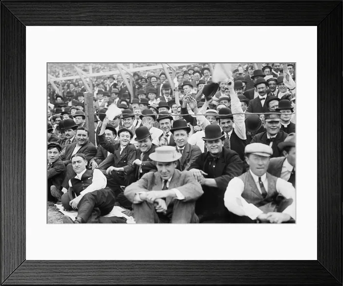 Framed Print : New York Giants fans in the Polo Grounds grandstand for the last game of the season, Oct. 8, 1908 (BSLOC_2018_4_114)