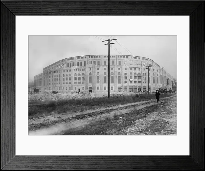 Framed Print : Yankee Stadium on April 3, 1923, awaiting its inaugural game on April 18, 1923 Framed Print : Yankee Stadium on April 3, 1923, awaiting its inaugural game on April 18, 1923